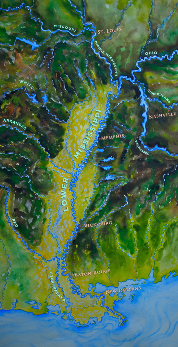 Lower Mississippi River Map Lower Mississippi River Map