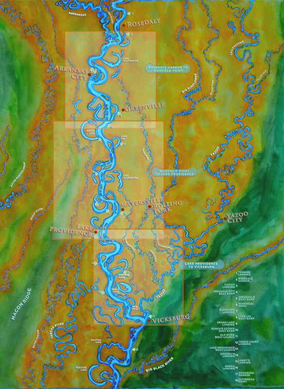 Lower Mississippi River Map Lower Mississippi River Map
